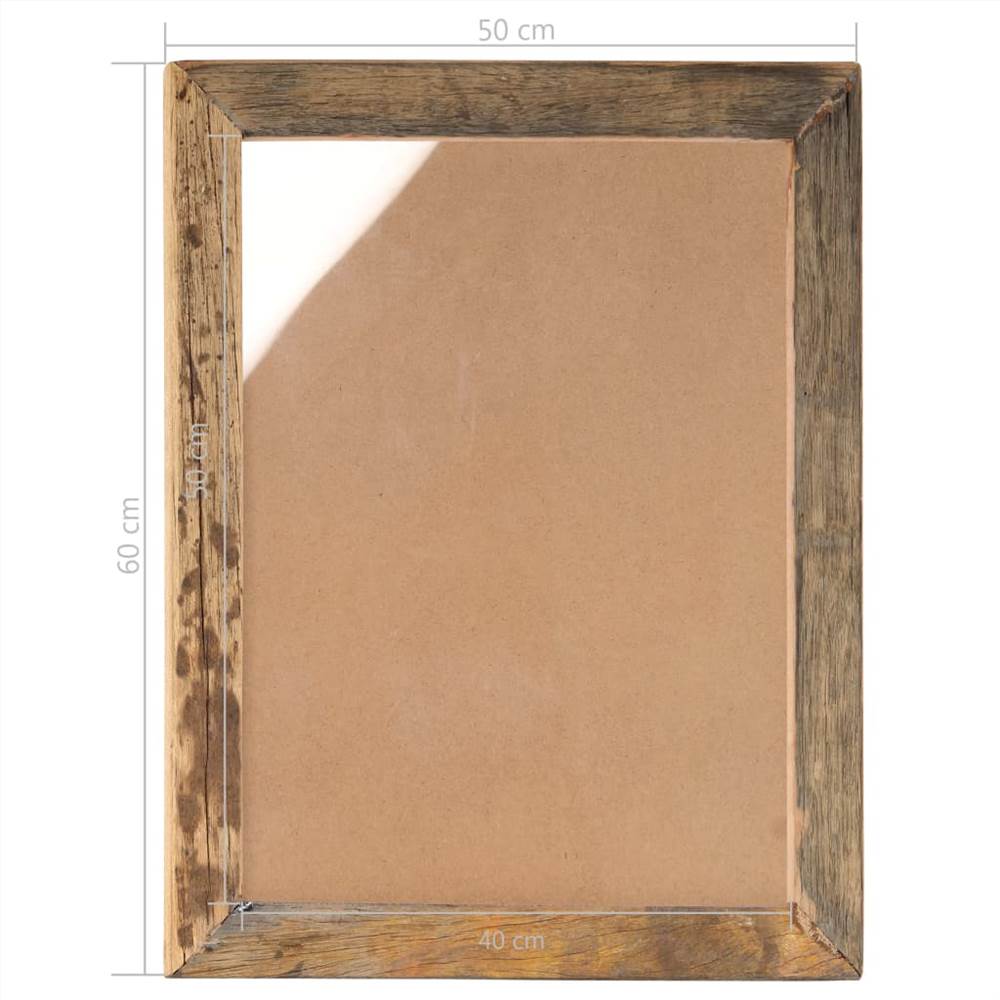 Photo Frames 2 pcs 50x60 cm Solid Reclaimed Wood and Glass