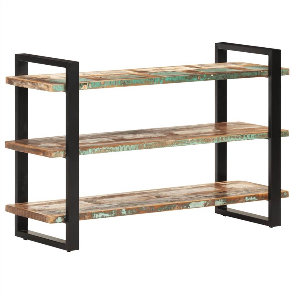 Sideboard with 3 Shelves 120x40x75 cm Solid Reclaimed Wood