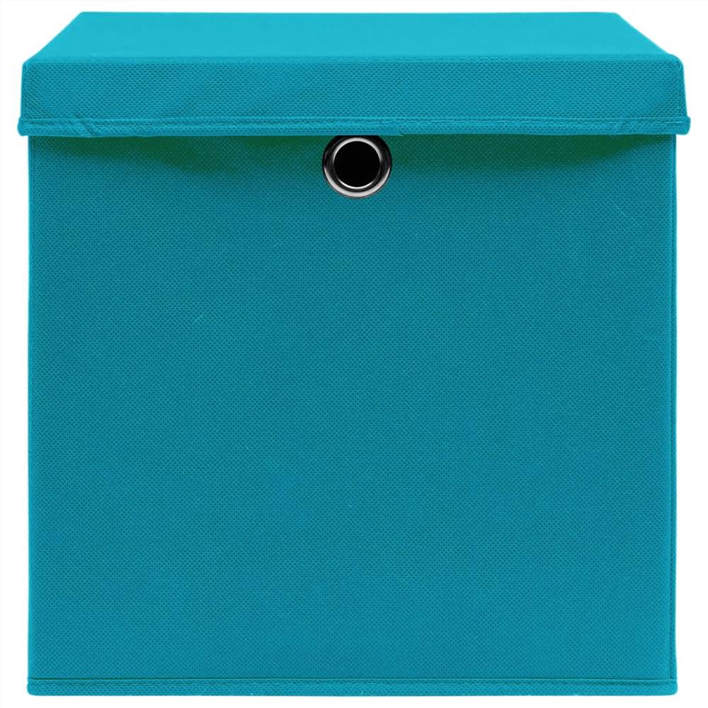 Storage Boxes with Lids 4s pcs Baby Blue 32x32x32 cm Fabric