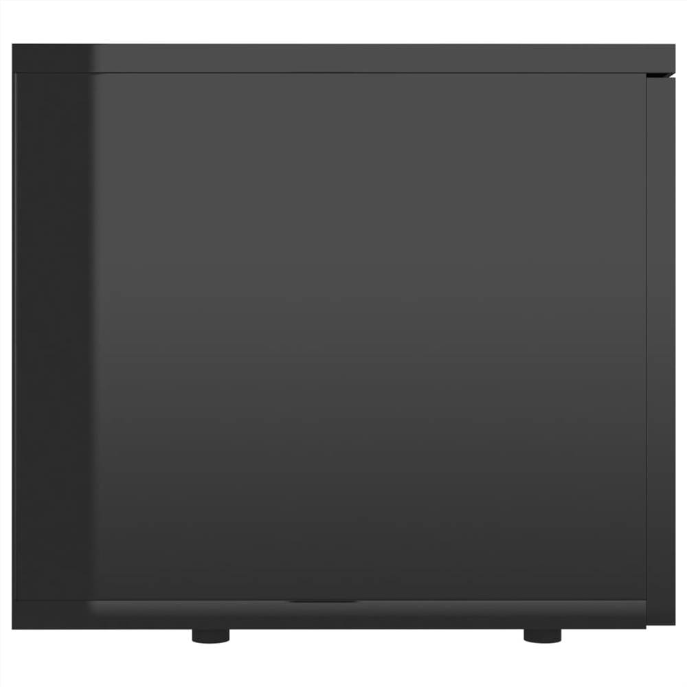 TV Cabinet High Gloss Black 80x34x30 cm Chipboard