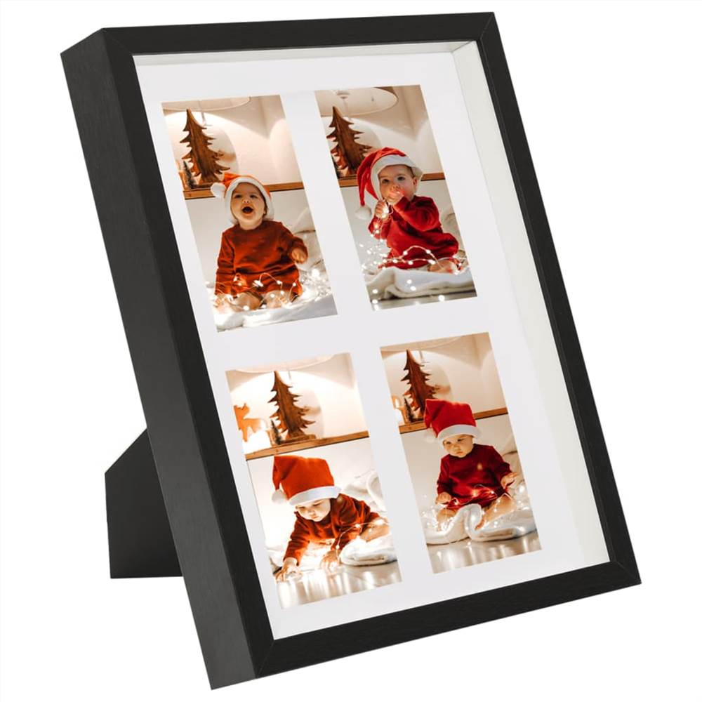 3D Box Photo Frames 3 pcs Black 28x35 cm for 4x