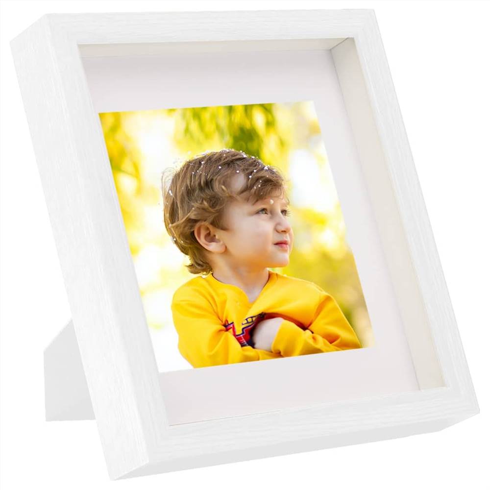 3D Box Photo Frames 3 pcs White 23x23 cm for 13x13 cm Picture