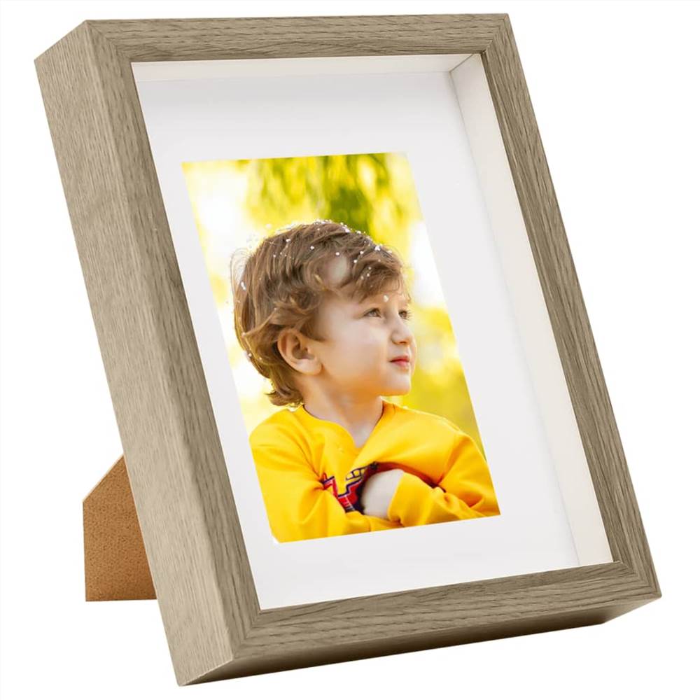 3D Box Photo Frames 5 pcs Dark Wood 20x25cm for 13x18cm Picture