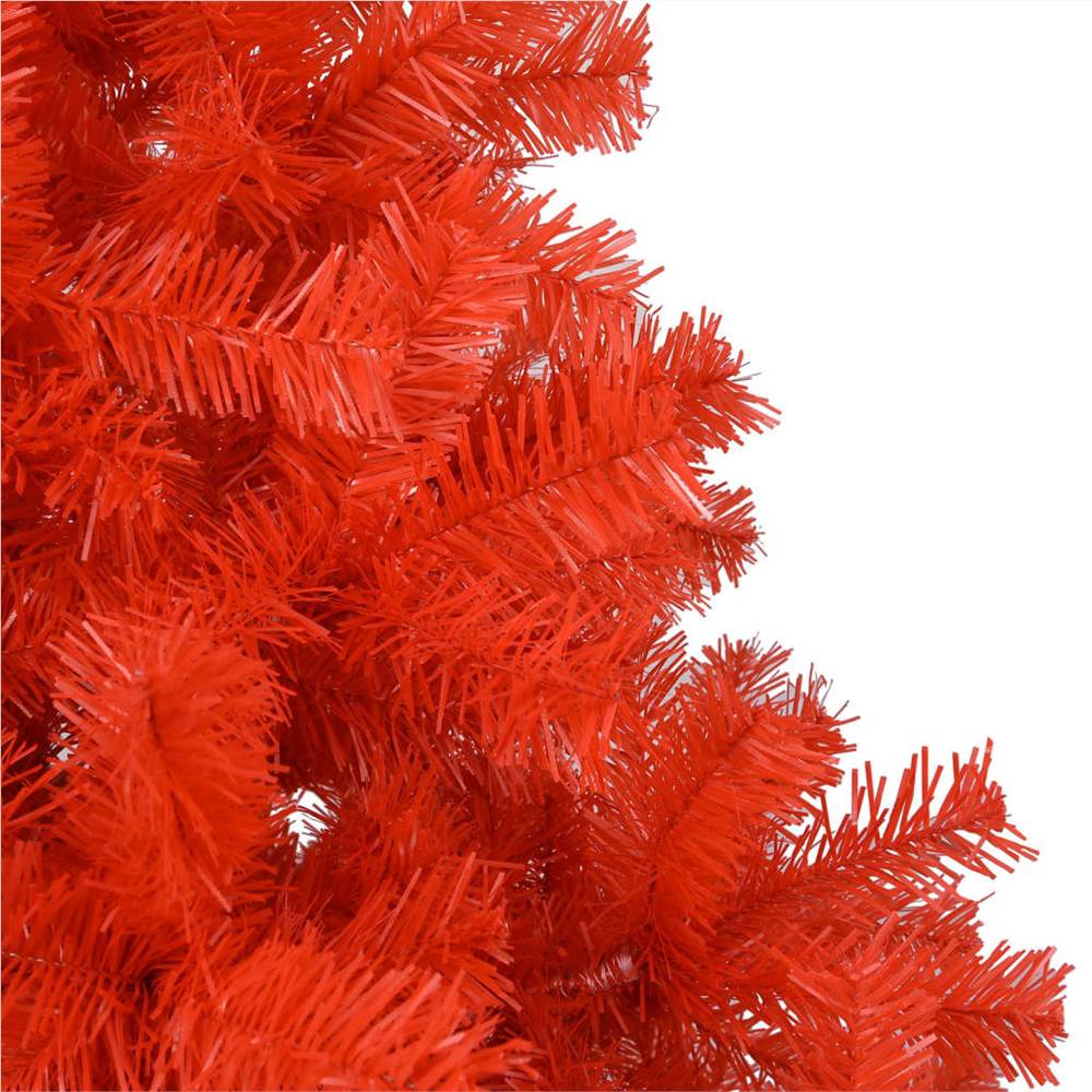 Artificial Christmas Tree with LEDs&Stand Red 120 cm PVC