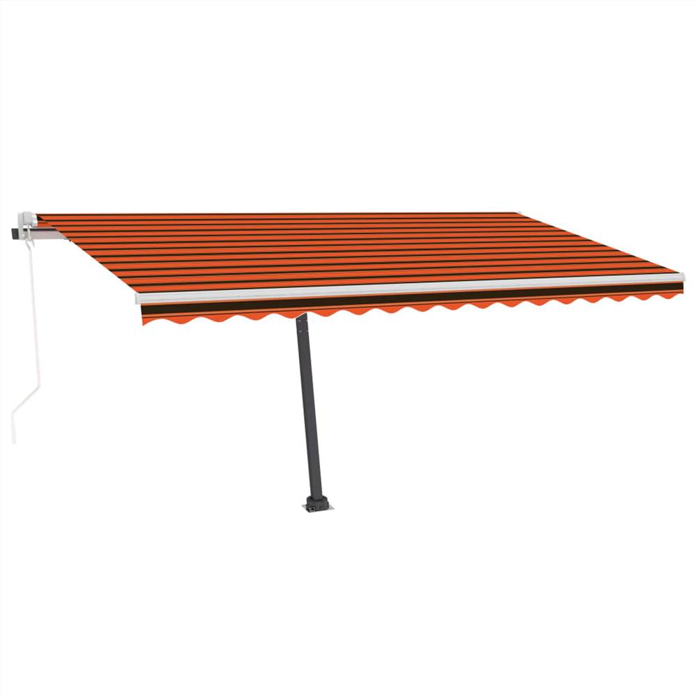 Automatic Awning with LED&Wind Sensor 450x300 cm Orange/Brown