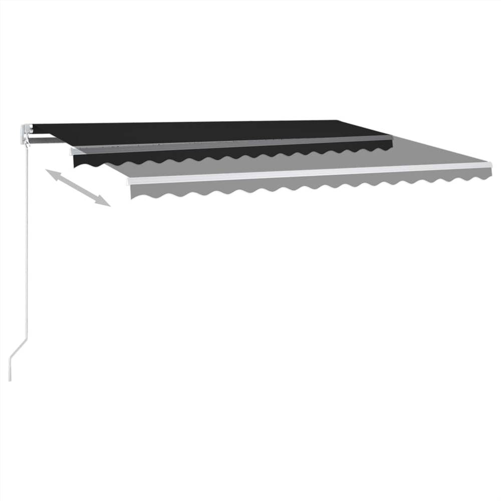 Automatic Awning with LED&Wind Sensor 450x350 cm Anthracite