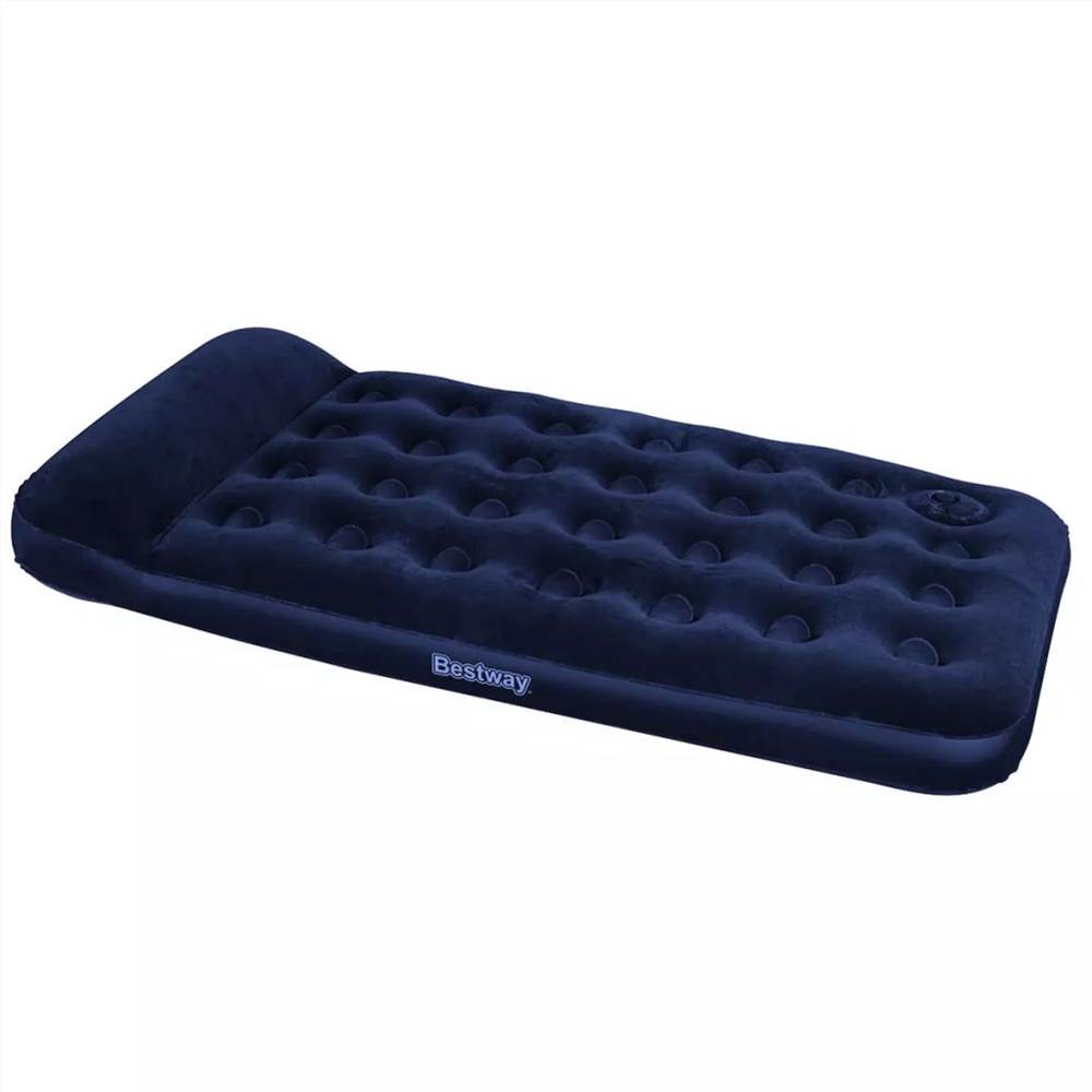 Bestway Inflatable Flocked Airbed Built-in Foot Pump 188x99x28cm 67224