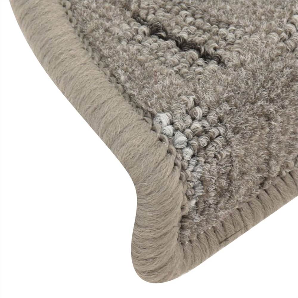 Carpet Stair Treads 15 pcs Grey 56x20 cm