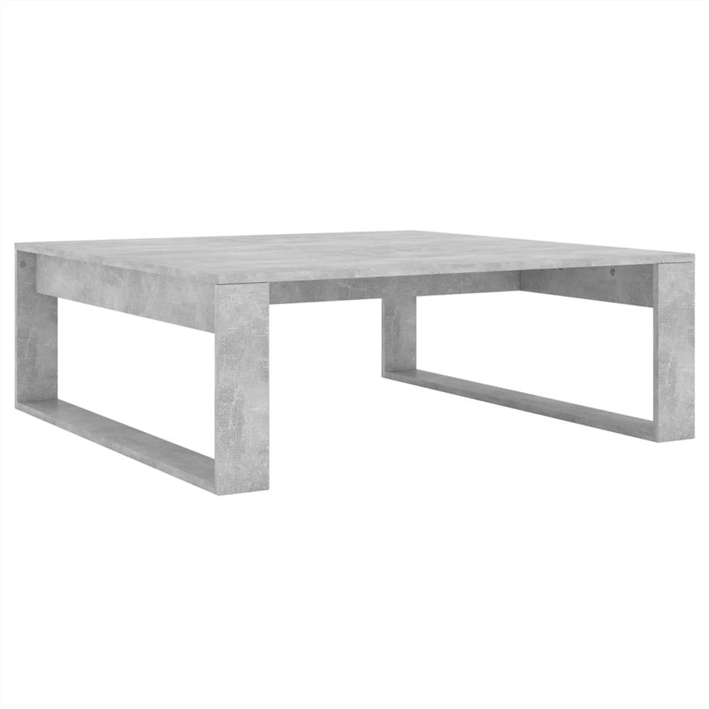 Coffee Table Concrete Grey 100x100x35 cm Chipboard
