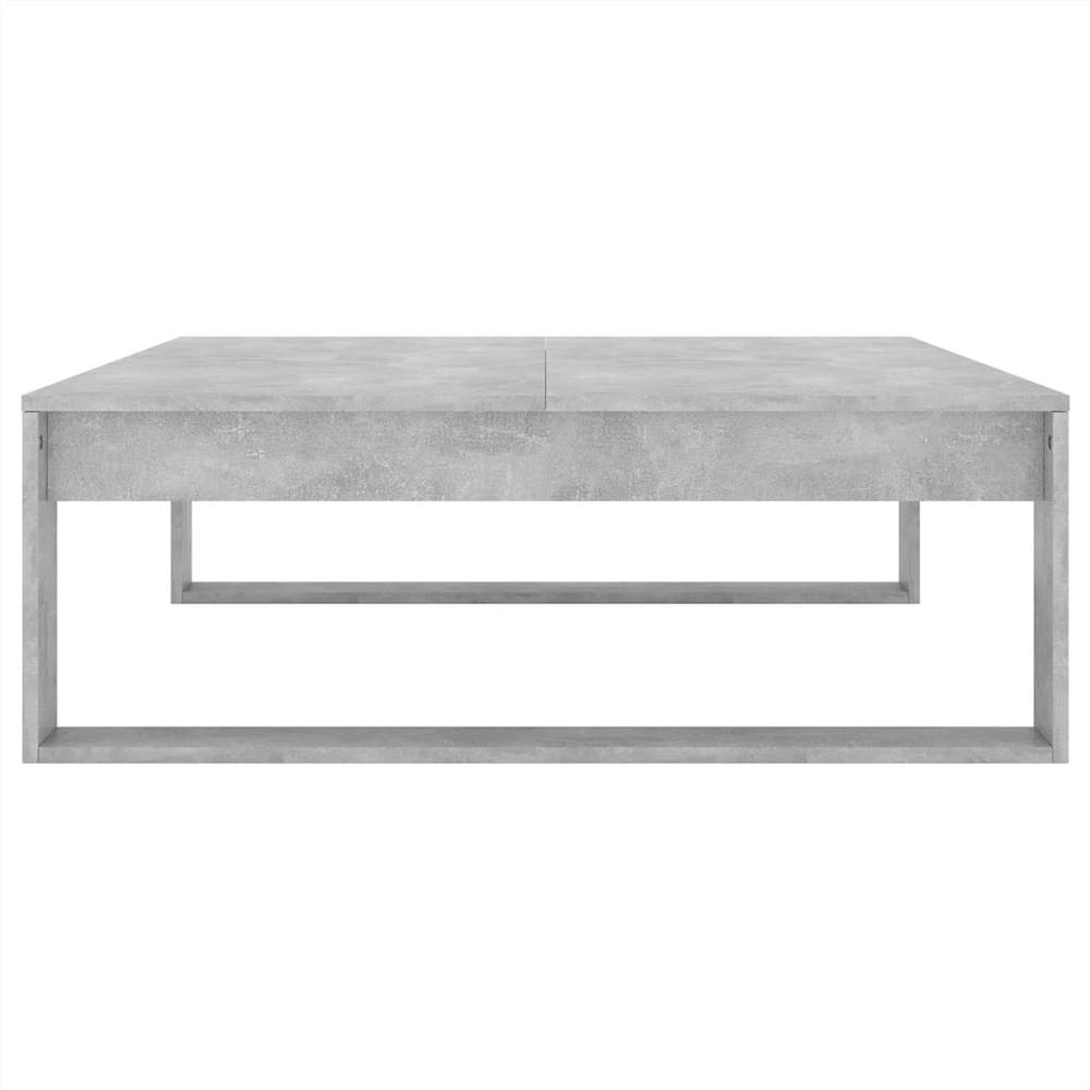 Coffee Table Concrete Grey 100x100x35 cm Chipboard