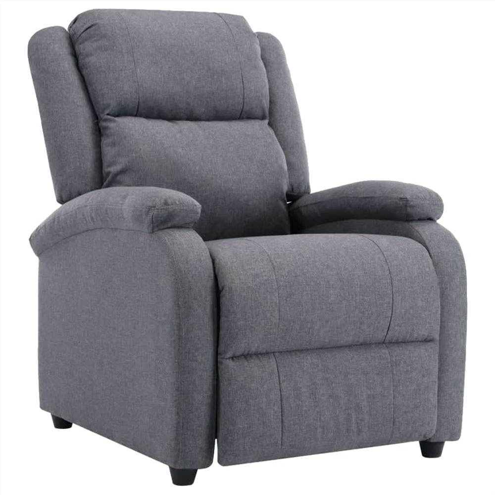 Electric TV Recliner Chair Dark Grey Fabric