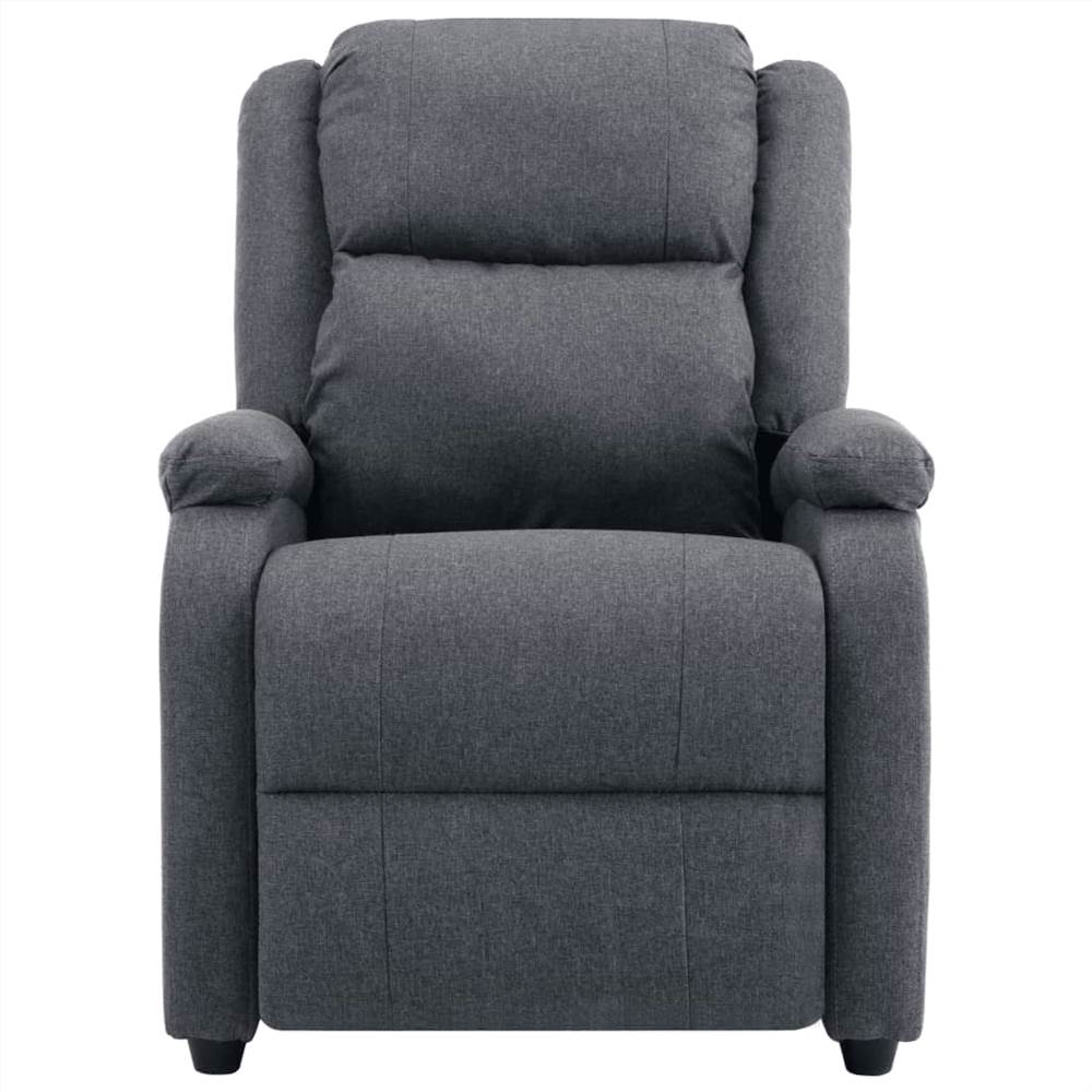 Electric TV Recliner Chair Dark Grey Fabric