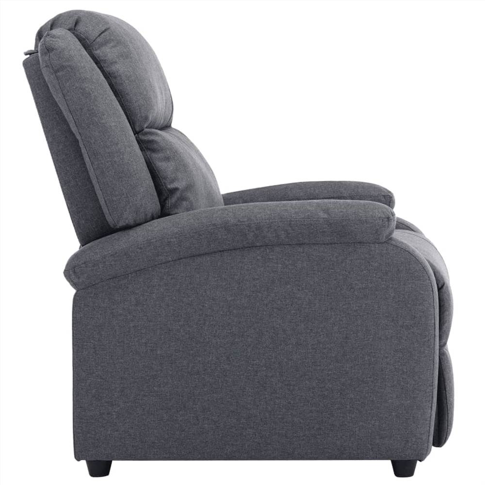 Electric TV Recliner Chair Dark Grey Fabric