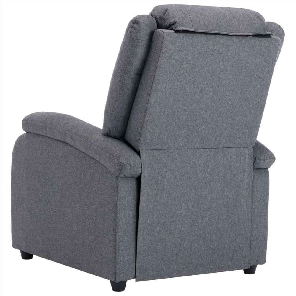 Electric TV Recliner Chair Dark Grey Fabric