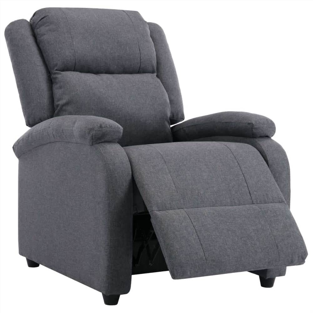 Electric TV Recliner Chair Dark Grey Fabric