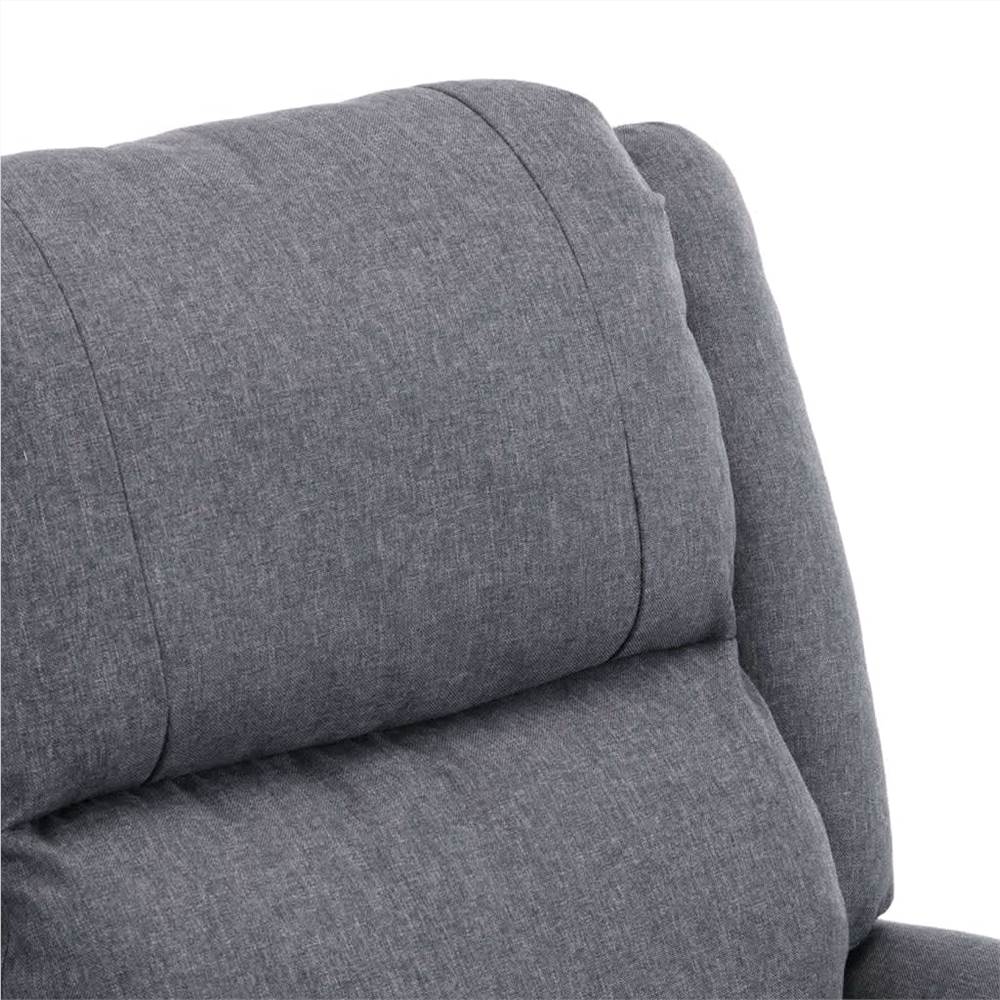 Electric TV Recliner Chair Dark Grey Fabric