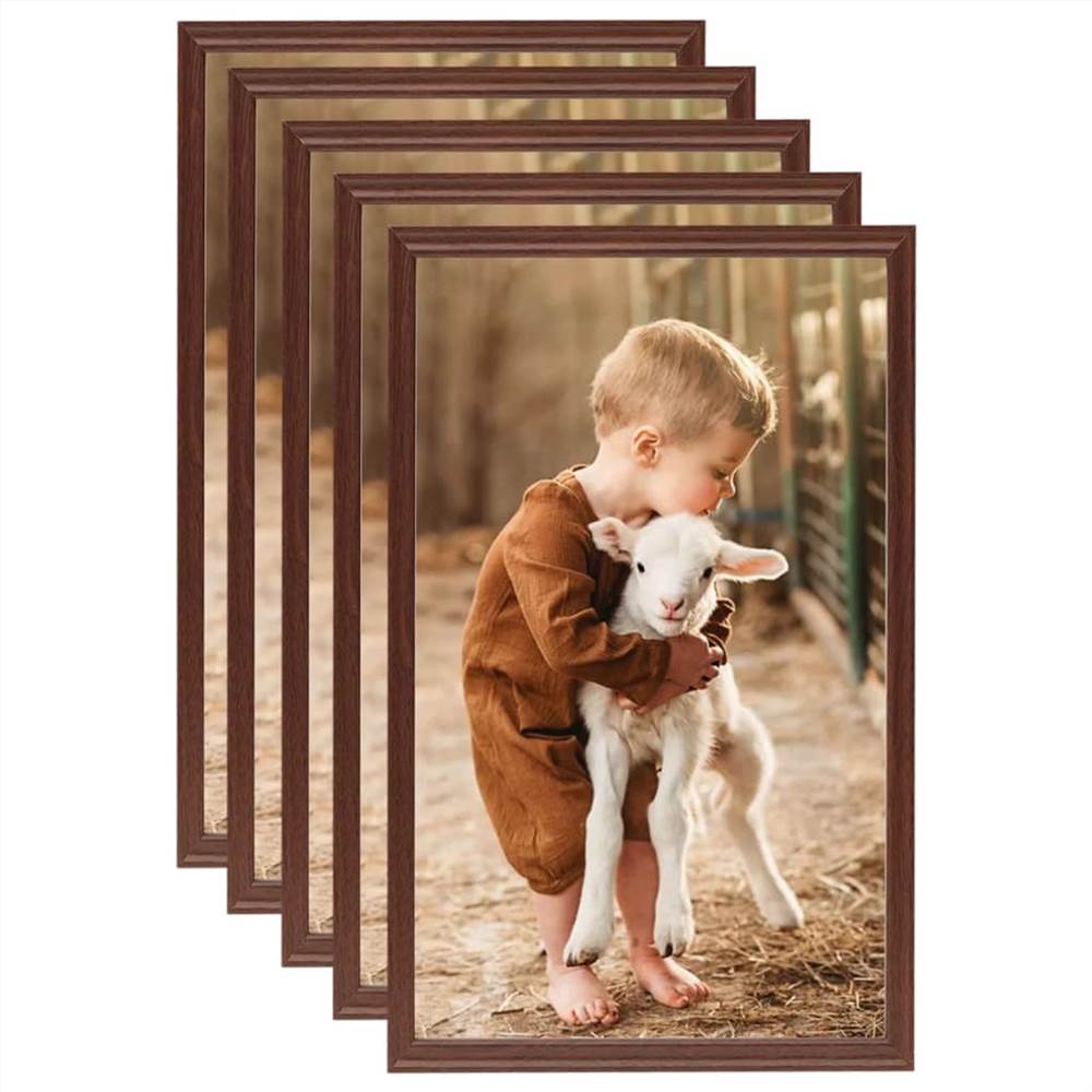 

Photo Frames Collage 5 pcs for Wall or Table Brown 10x15 cm MDF