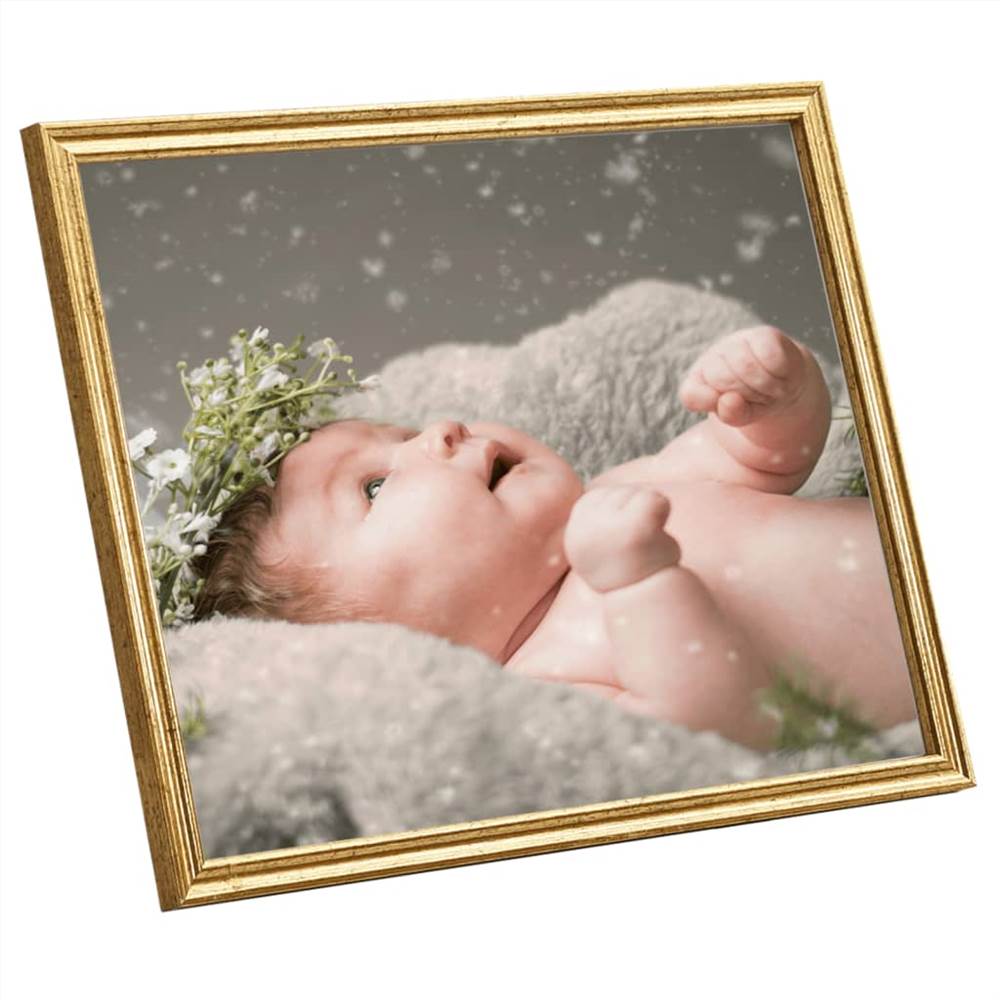 Photo Frames Collage 5 pcs for Wall or Table Gold 10x15 cm MDF
