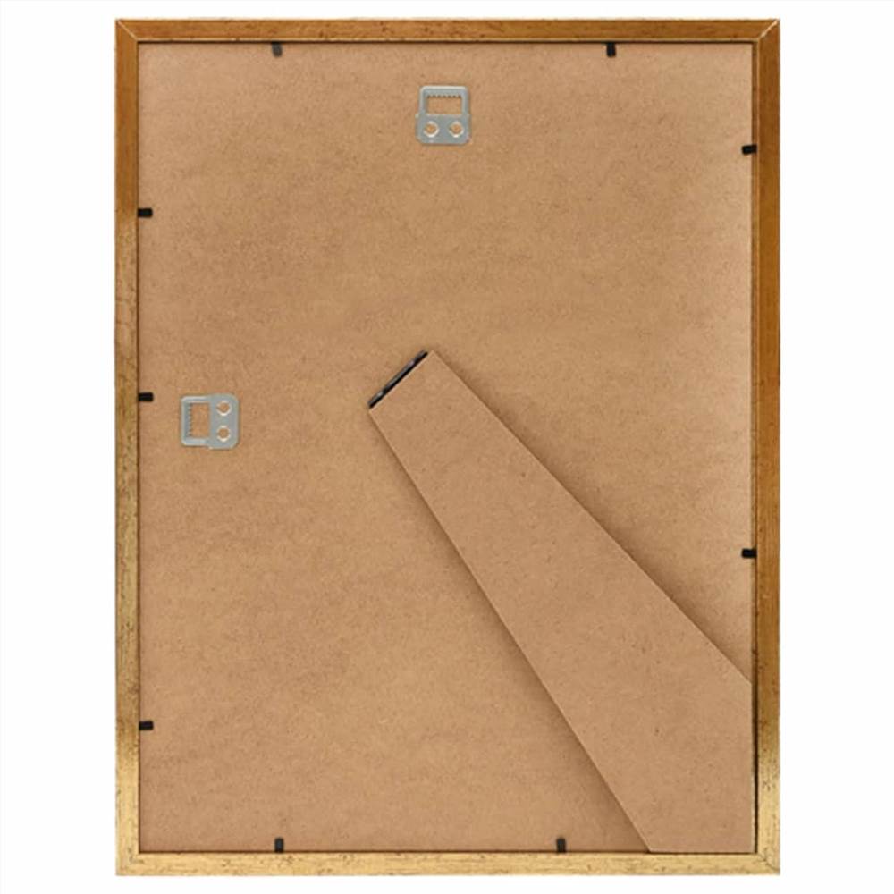 Photo Frames Collage 5 pcs for Wall or Table Gold 10x15 cm MDF
