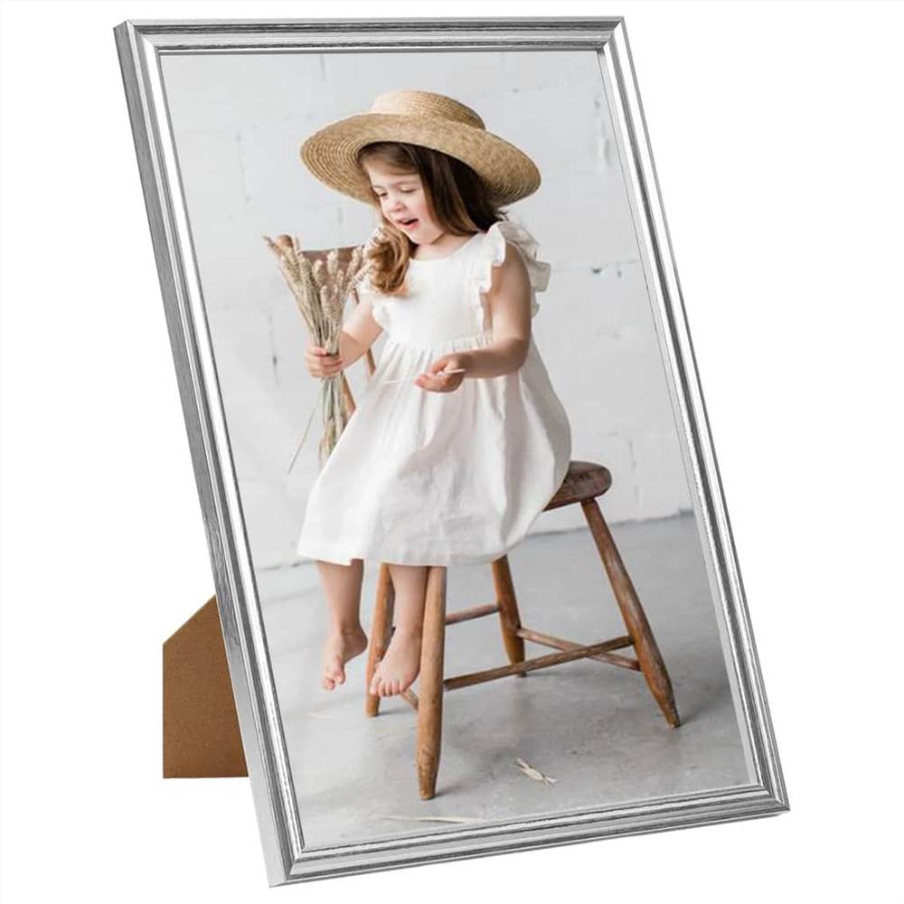 Photo Frames Collage 5 pcs for Wall or Table Silver 29.7x42 cm