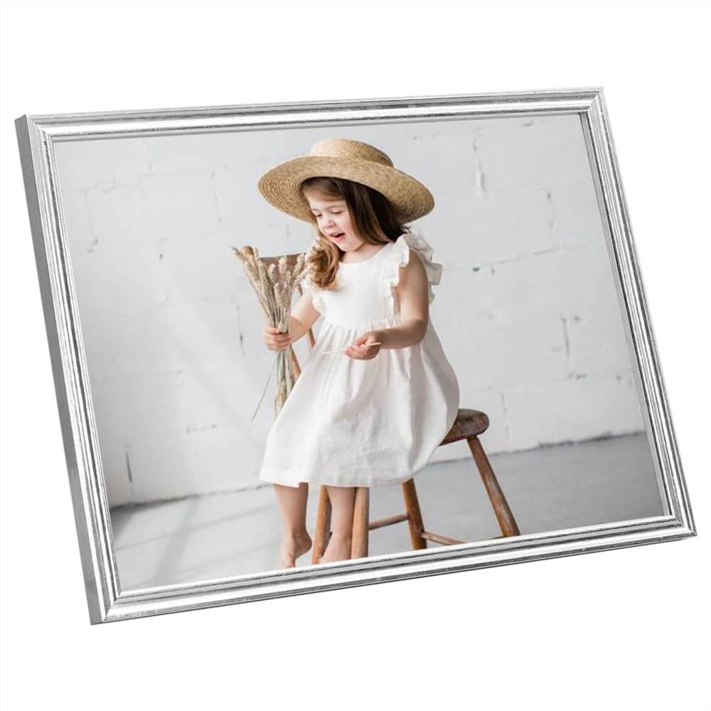Photo Frames Collage 5 pcs for Wall or Table Silver 29.7x42 cm