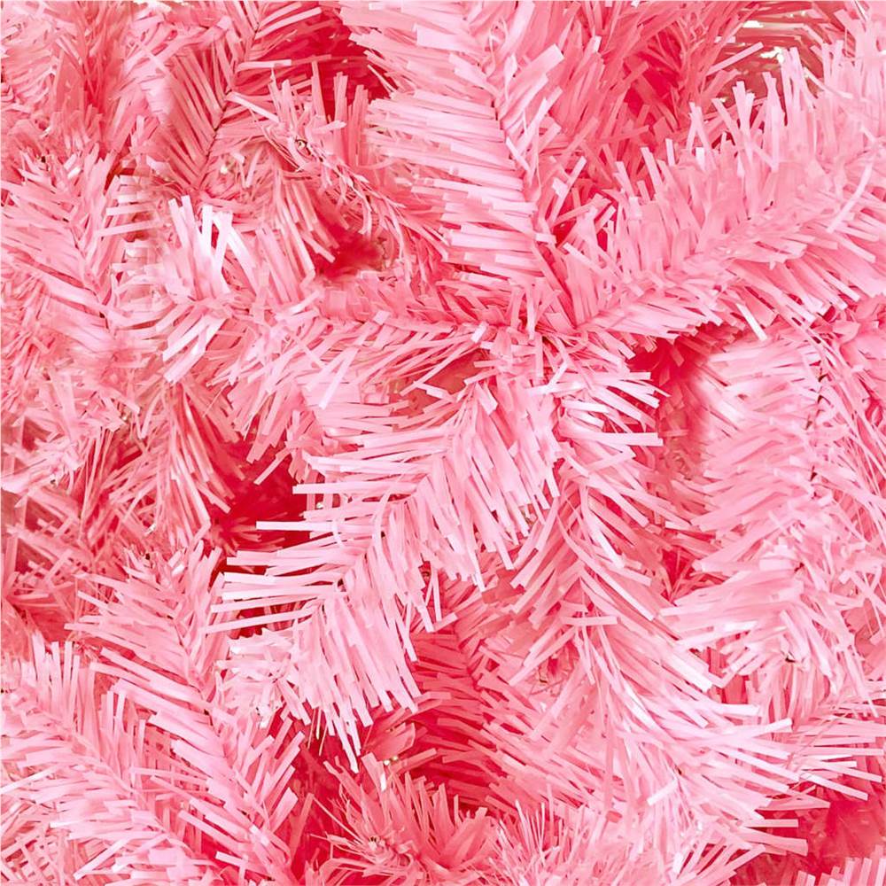 Slim Christmas Tree with LEDs Pink 240 cm