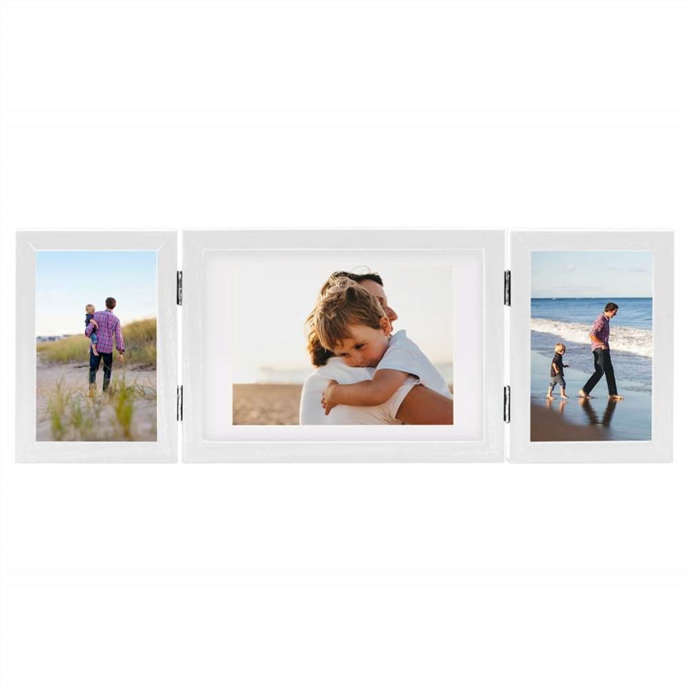 Trifold Photo Frame Collage White 22x15 cm+2x
