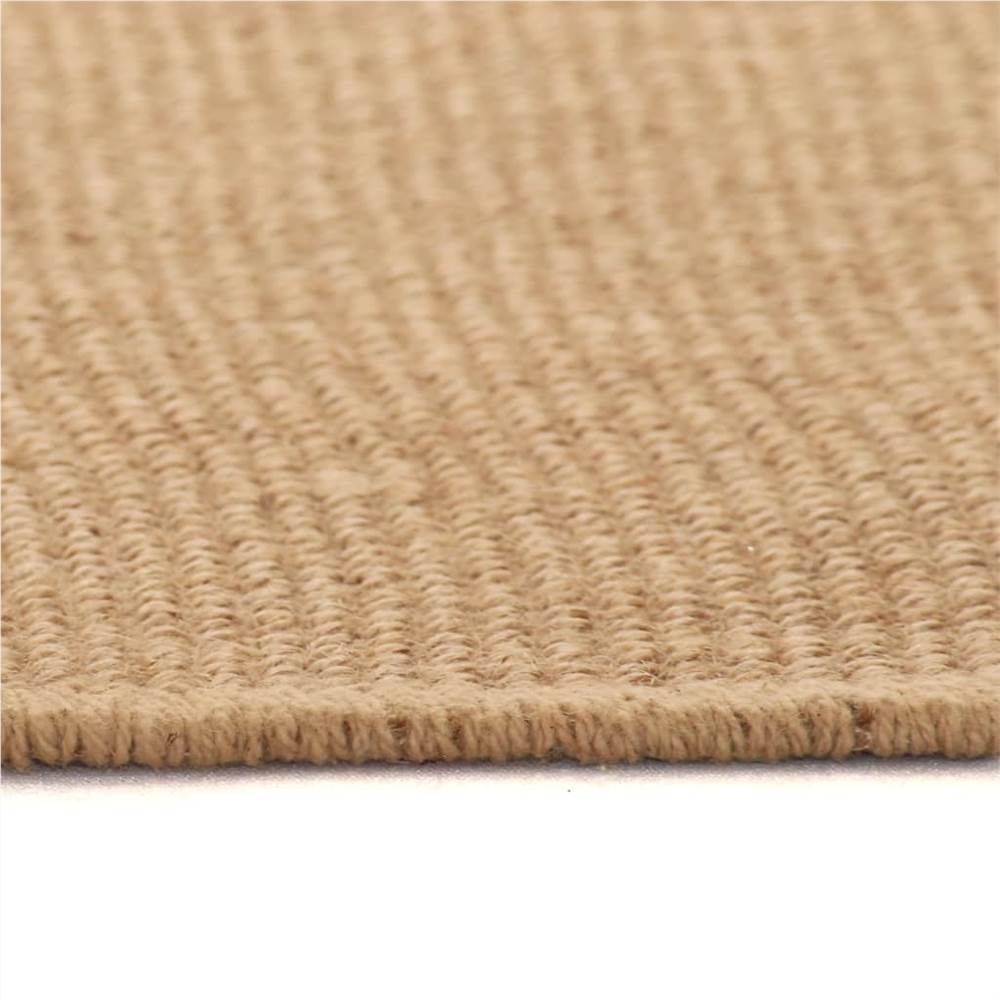 Area Rug Jute with Latex Backing 70x130 cm Natural