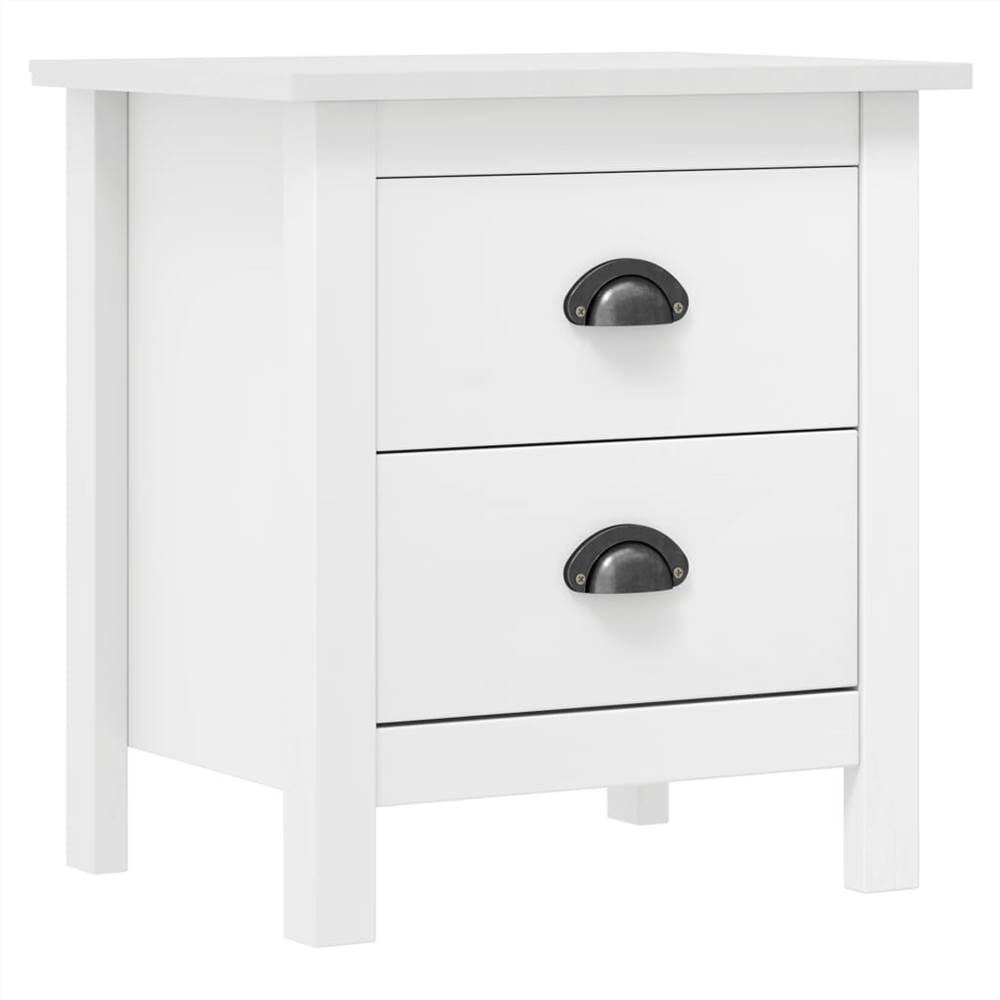 

Bedside Cabinet Hill Range White 46x35x49.5 cm Solid Pine Wood