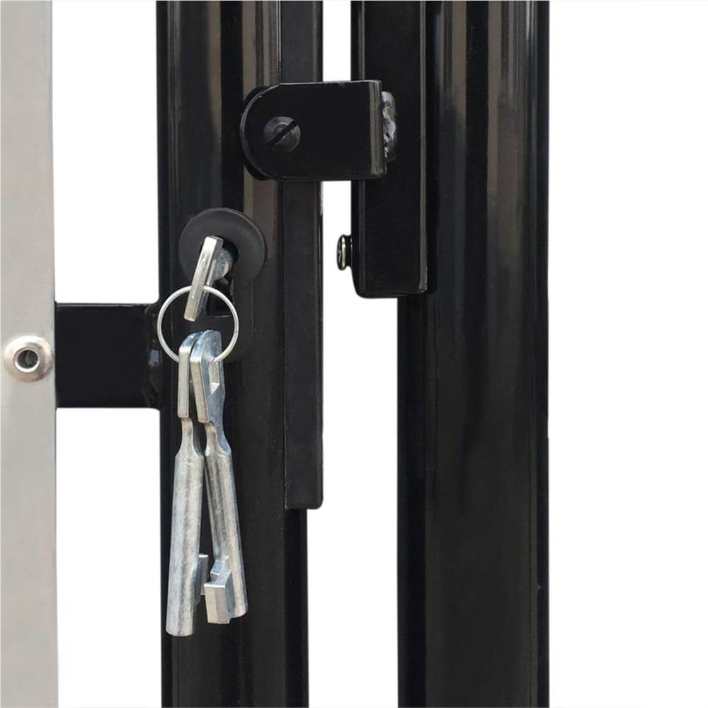 Black Double Door Fence Gate 300 x 250 cm