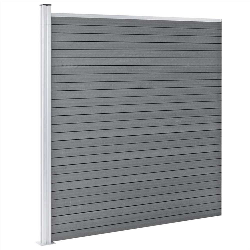 Garden Fence WPC 1564x186 cm Grey