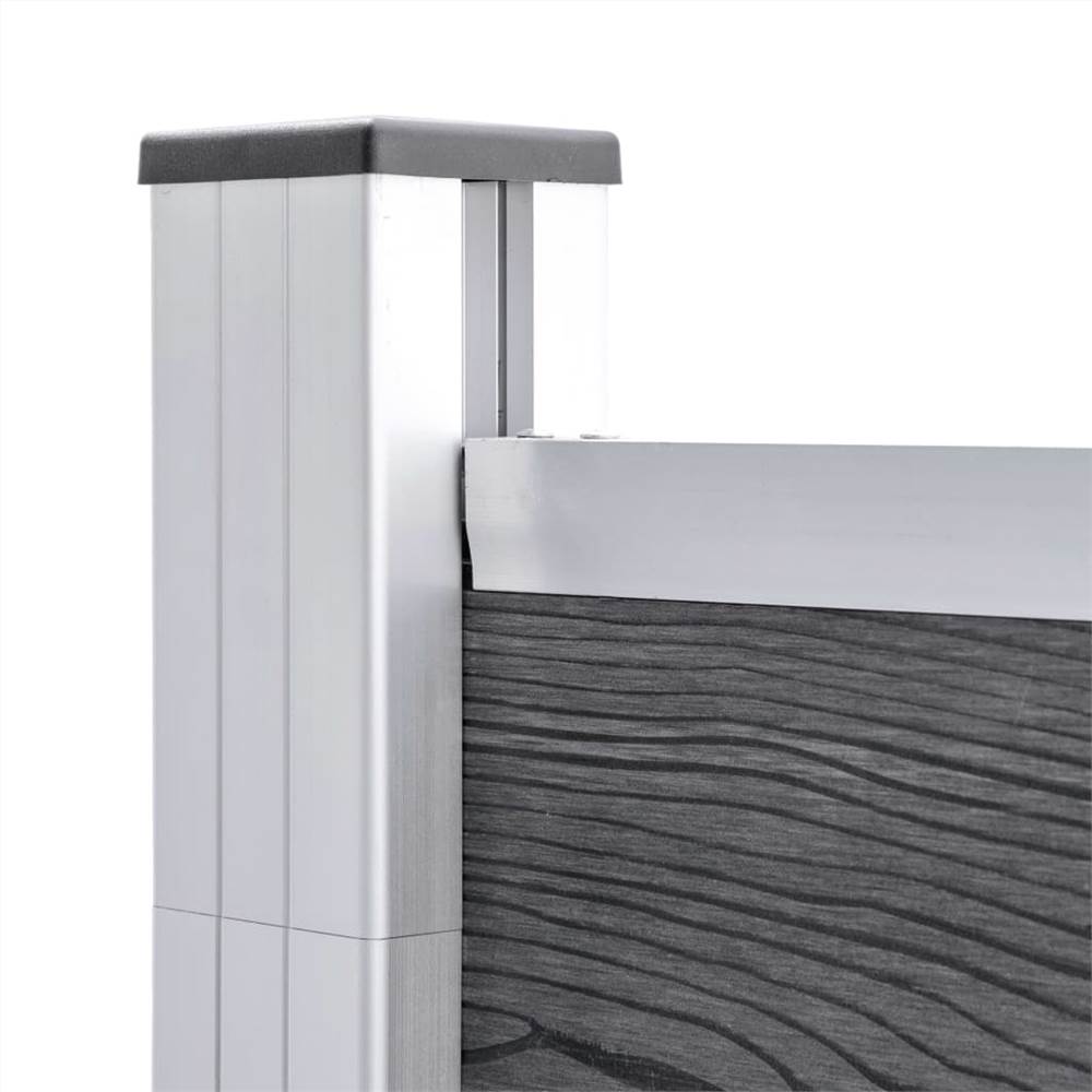 Garden Fence WPC 1564x186 cm Grey