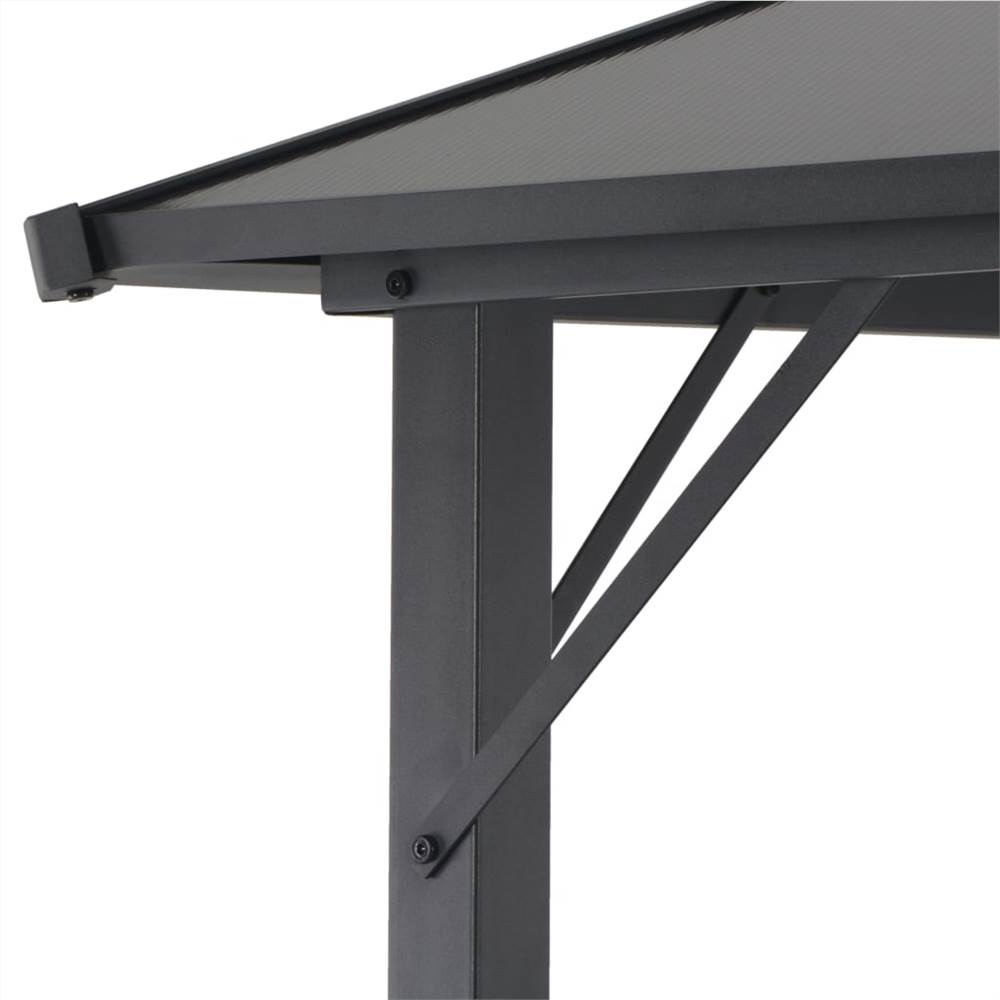 Gazebo with Roof Aluminium 3x3 m Black
