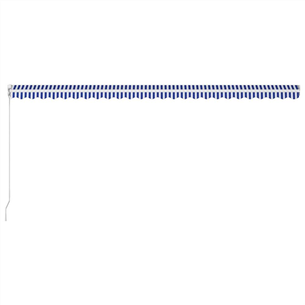 Manual Retractable Awning 600x300 cm Blue and White