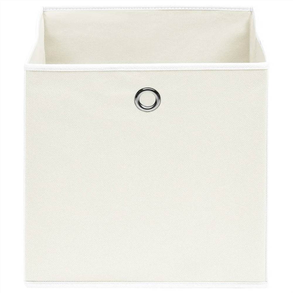 Storage Boxes 4 pcs White 32x32x32 cm Fabric