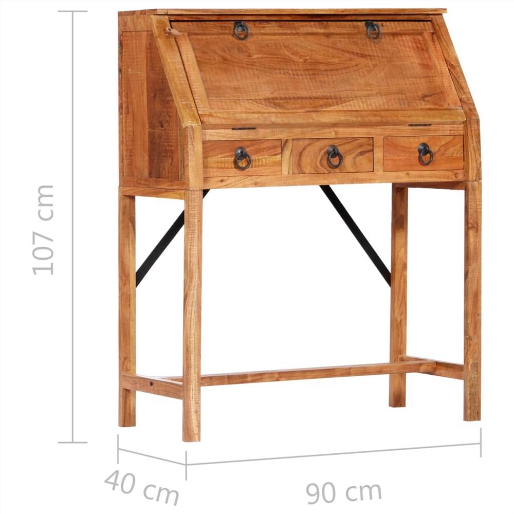 Writing Desk 90x40x107cm Solid Acacia Wood
