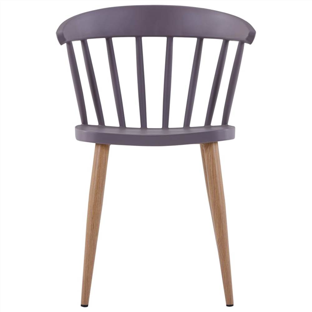 Dining Chairs 4 pcs Grey Plastic