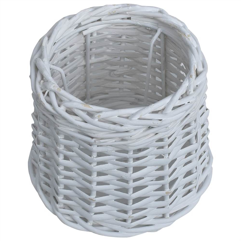 Lamp Shade Wicker 20x15 cm White