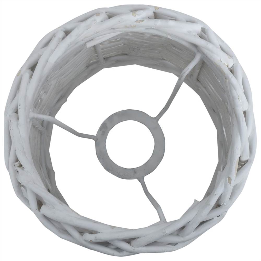 Lamp Shade Wicker 20x15 cm White