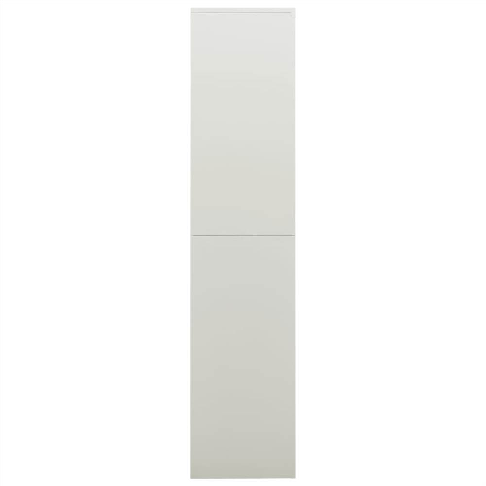Locker Cabinet Light Grey 90x40x180 cm Steel
