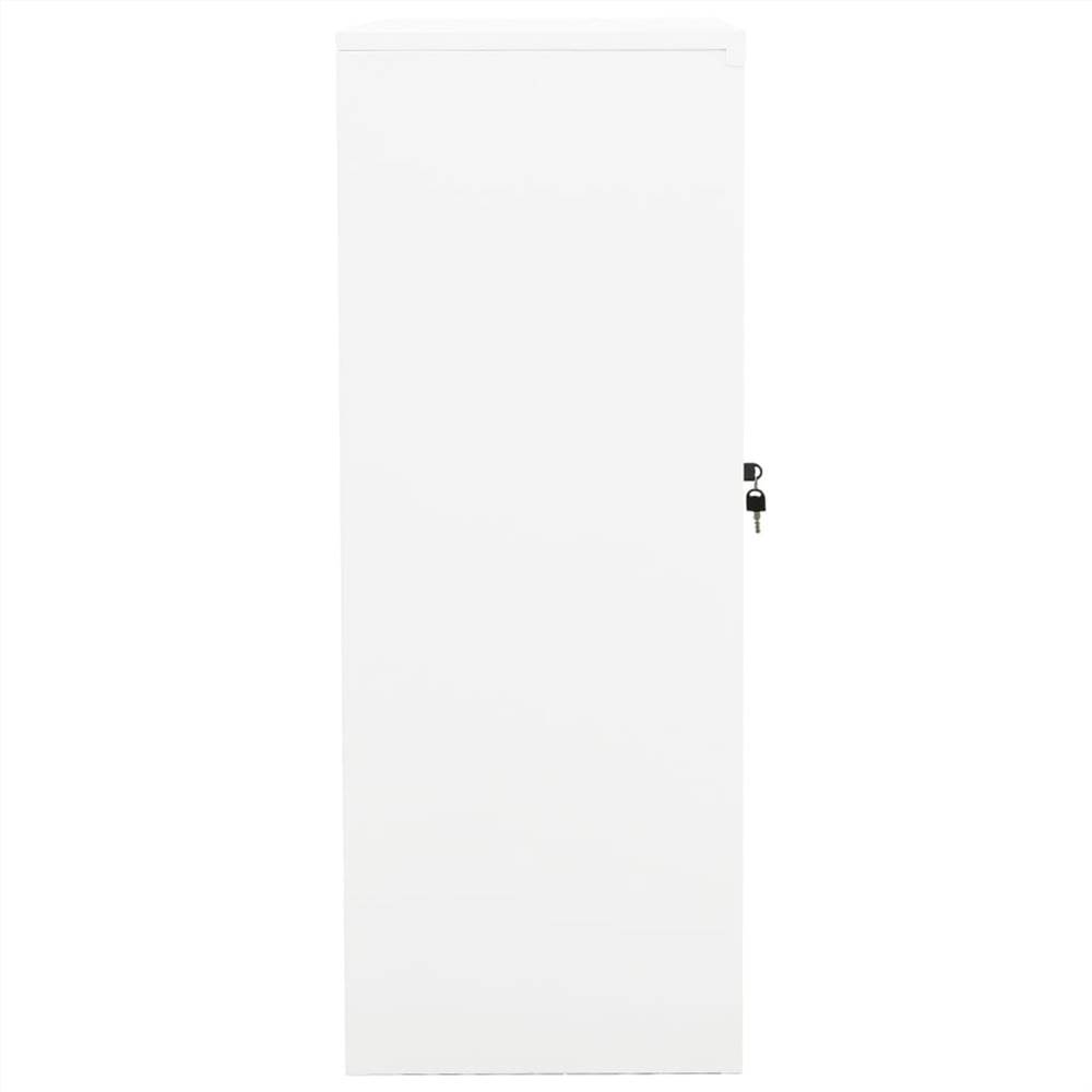 Office Cabinet White 90x40x105 cm Steel