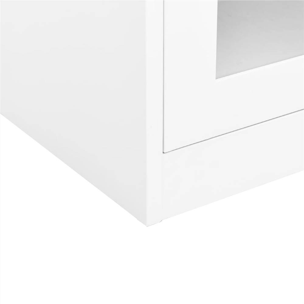 Office Cabinet White 90x40x105 cm Steel