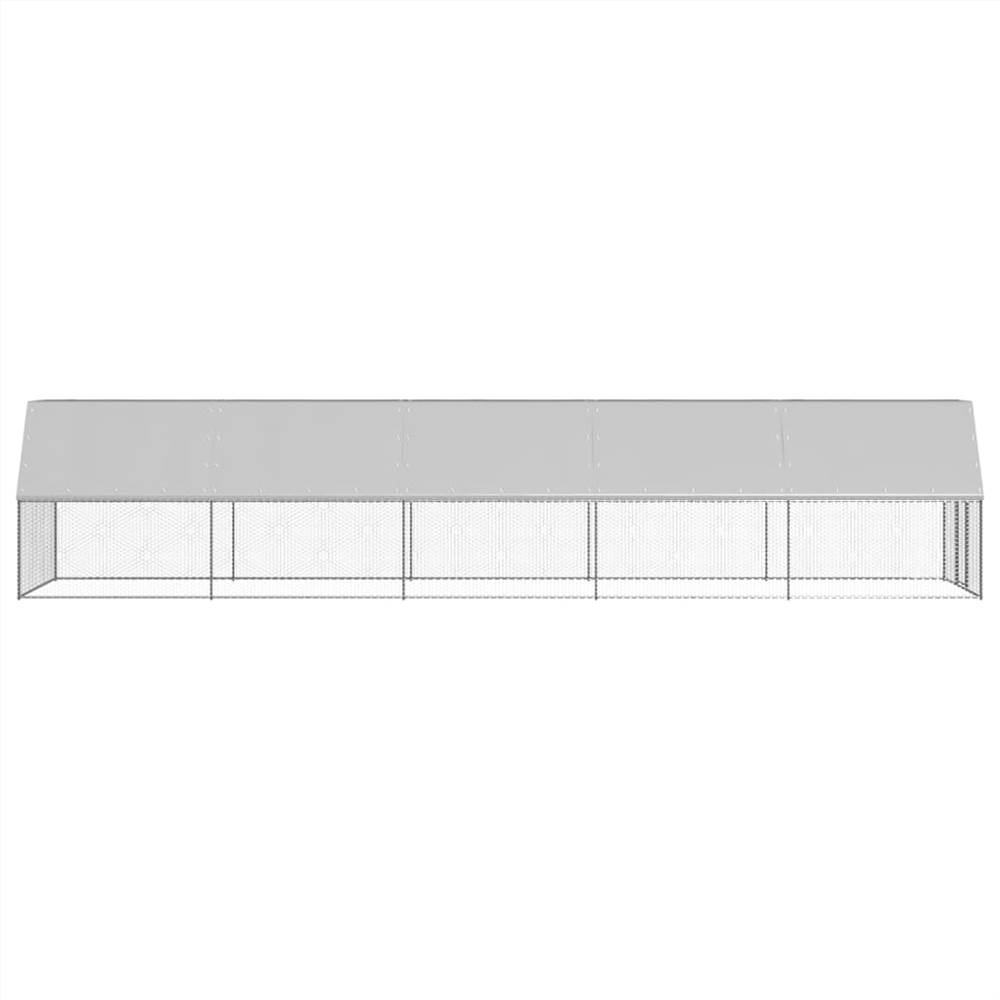 Outdoor Chicken Cage 2x10x2 m Galvanised Steel