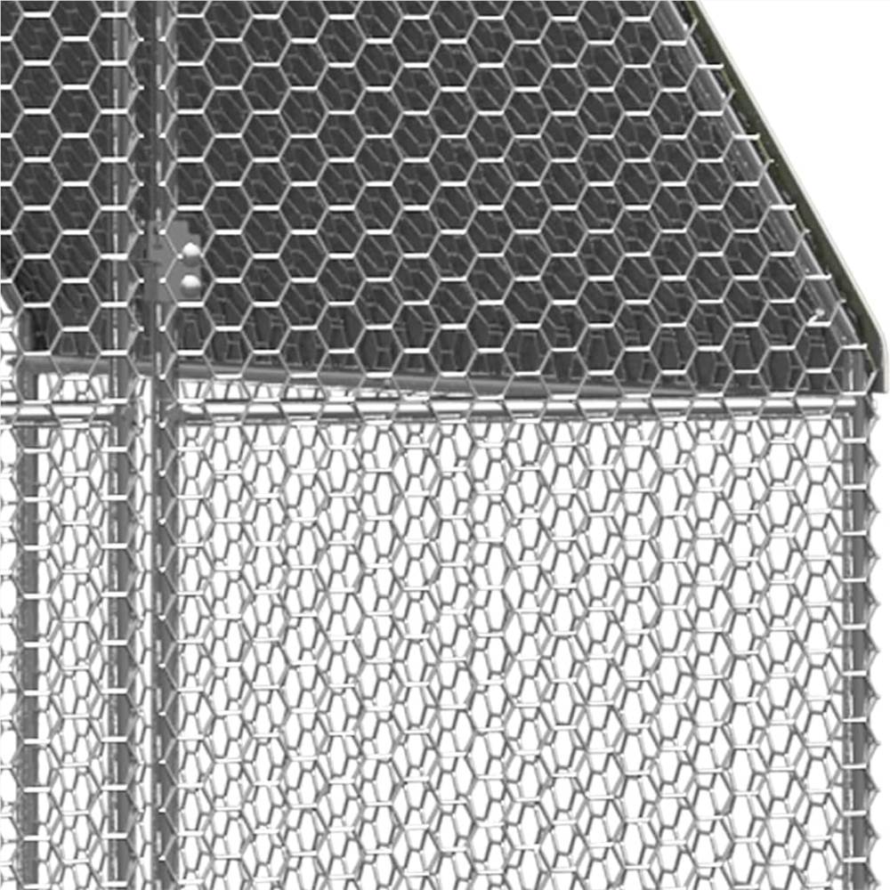 Outdoor Chicken Cage 2x6x2 m Galvanised Steel