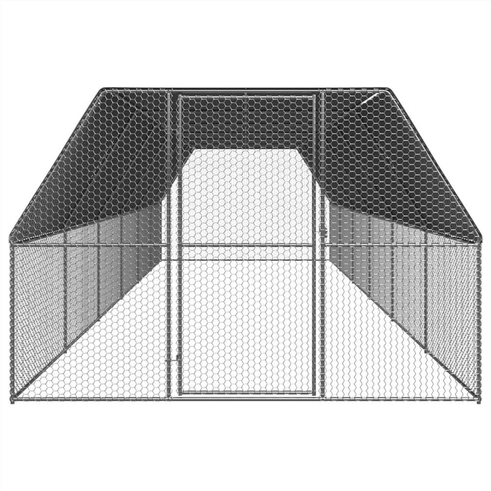 Outdoor Chicken Cage 3x12x2 m Galvanised Steel