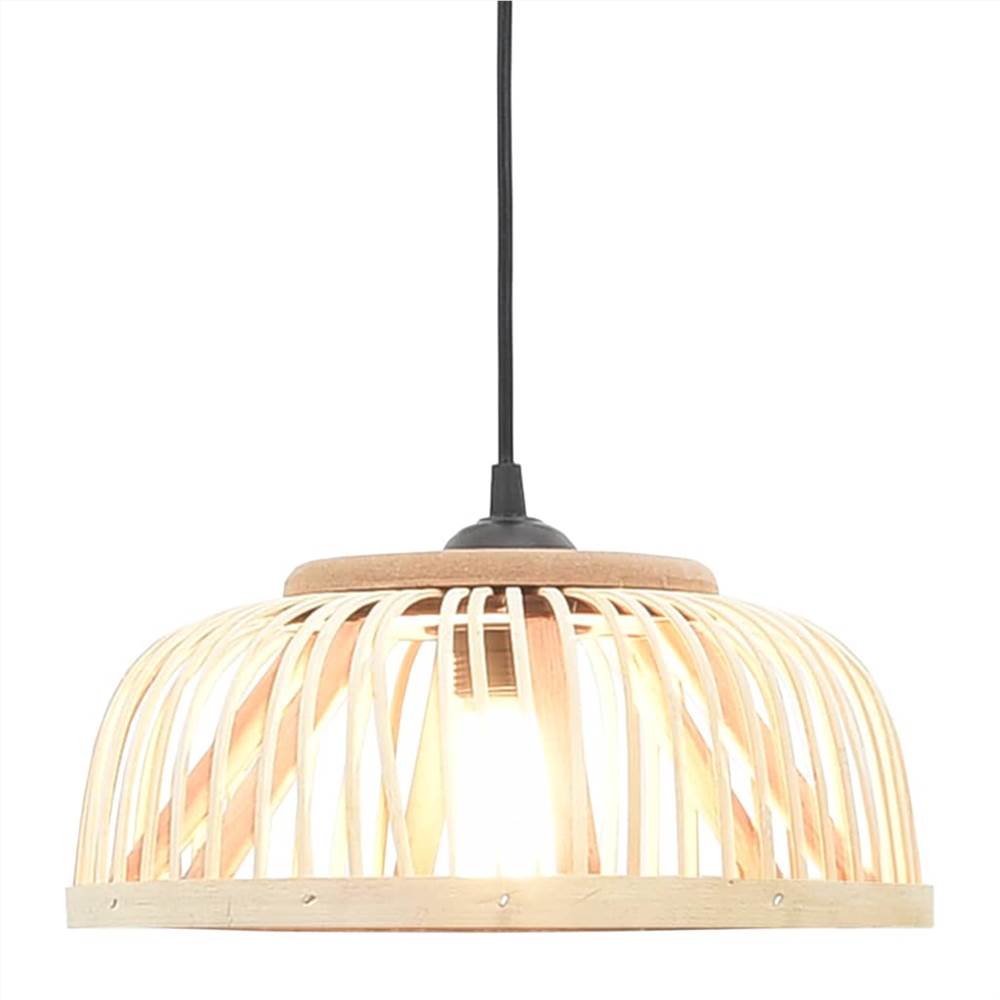 Pendant Lamp Bamboo 40 W 30x12 cm Semicircle E27