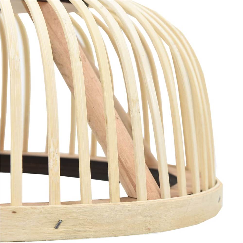 Pendant Lamp Bamboo 40 W 30x12 cm Semicircle E27