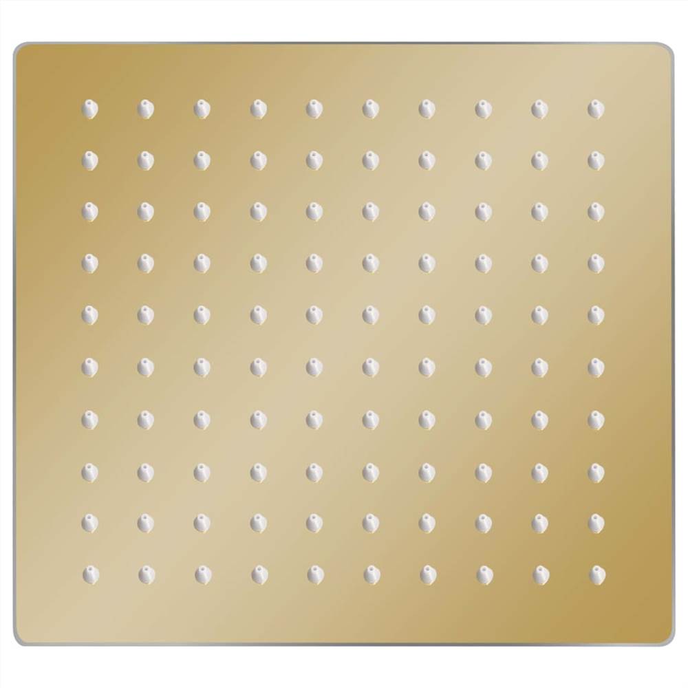 Rain Shower Head Stainless Steel 20x20 cm Square Gold
