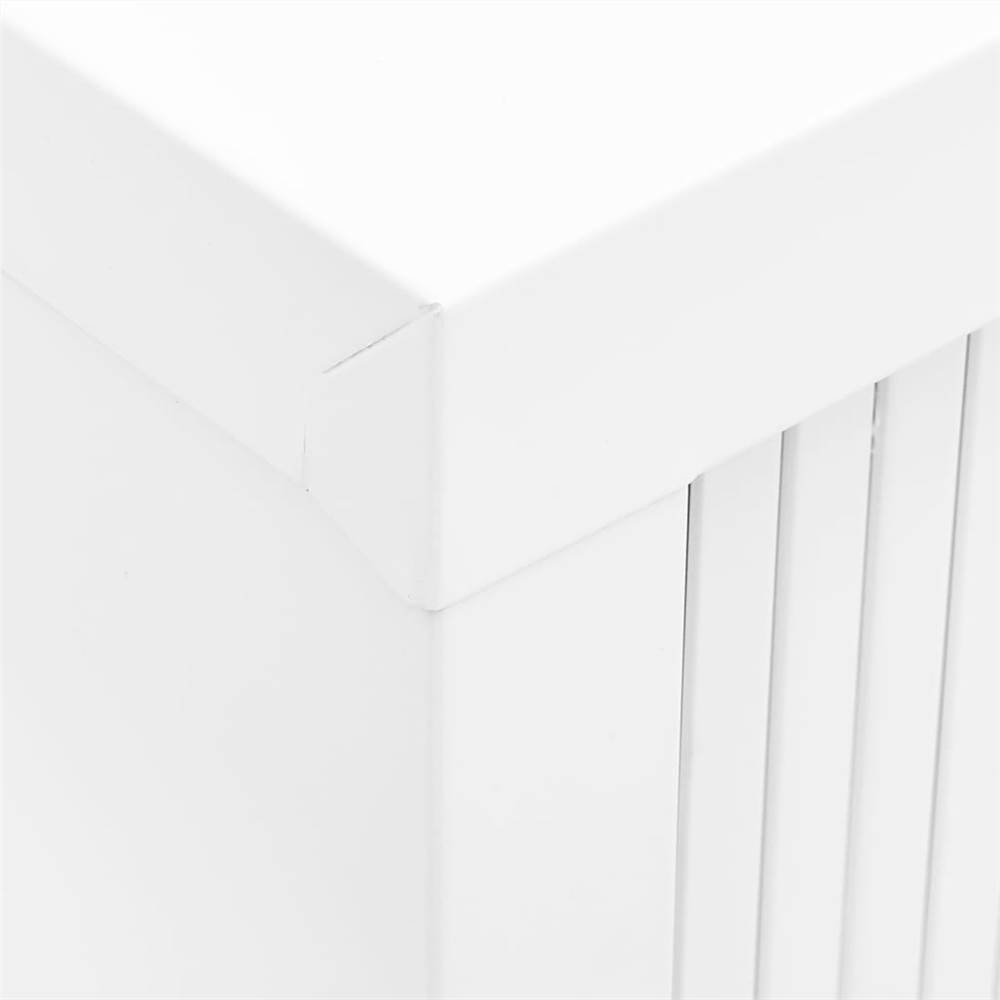Sliding Door Cabinet White 90x40x90 cm Steel