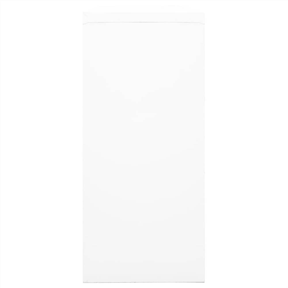Sliding Door Cabinet White 90x40x90 cm Steel